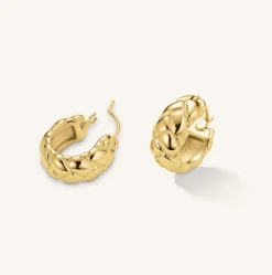 Rosefield Mini Braided Hoops Clearance