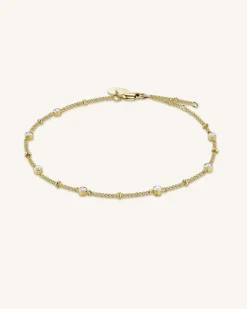 Rosefield Multi Crystal Bracelet Gold Outlet