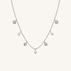 Rosefield Multi shell and pearl necklace Discount