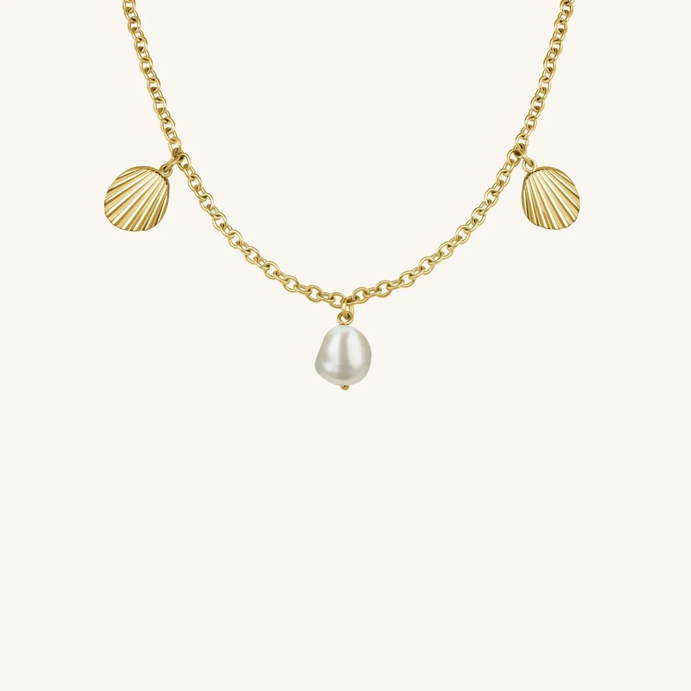 Rosefield Multi shell and pearl necklace Discount