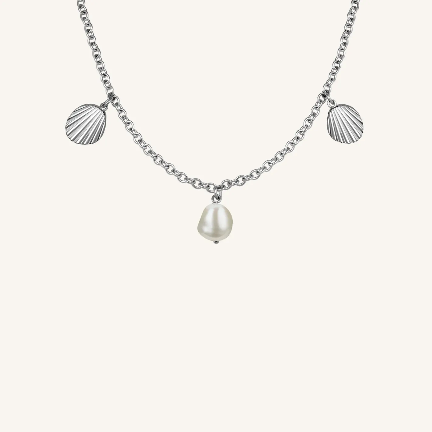 Rosefield Multi shell and pearl necklace Discount