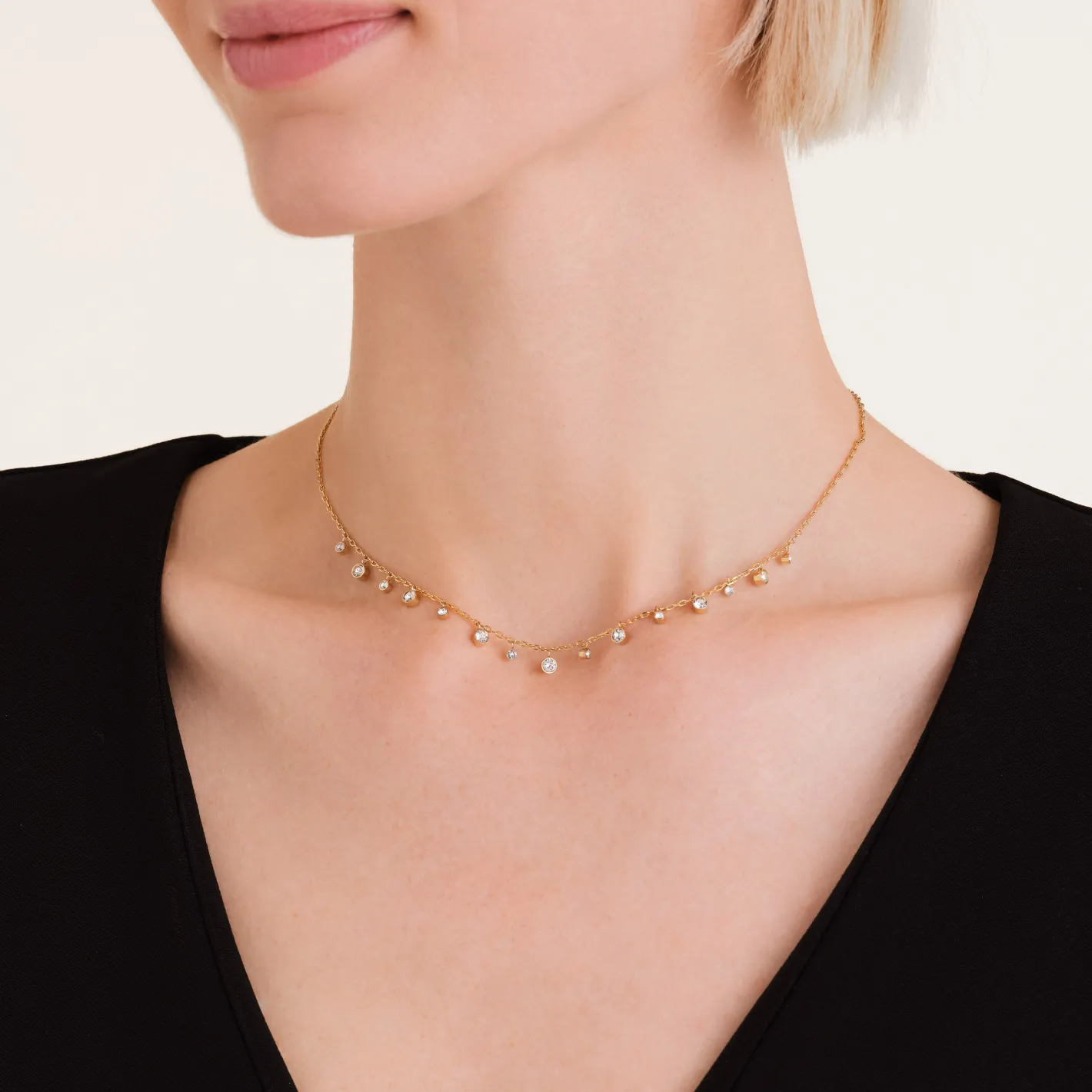 Rosefield Multi-Crystal Necklace Fashion