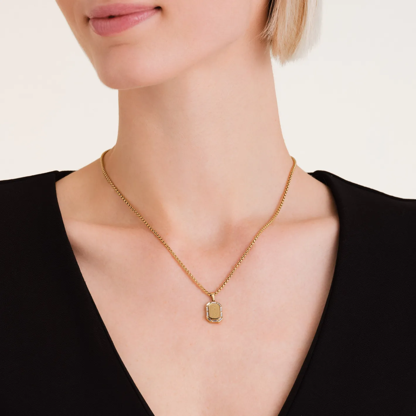 Rosefield Octagon Baguette Necklace Discount