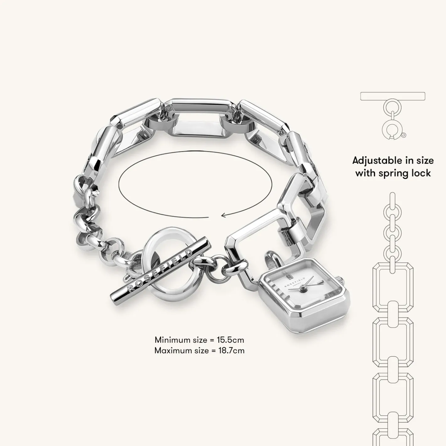 Rosefield Octagon Chain Silver Discount