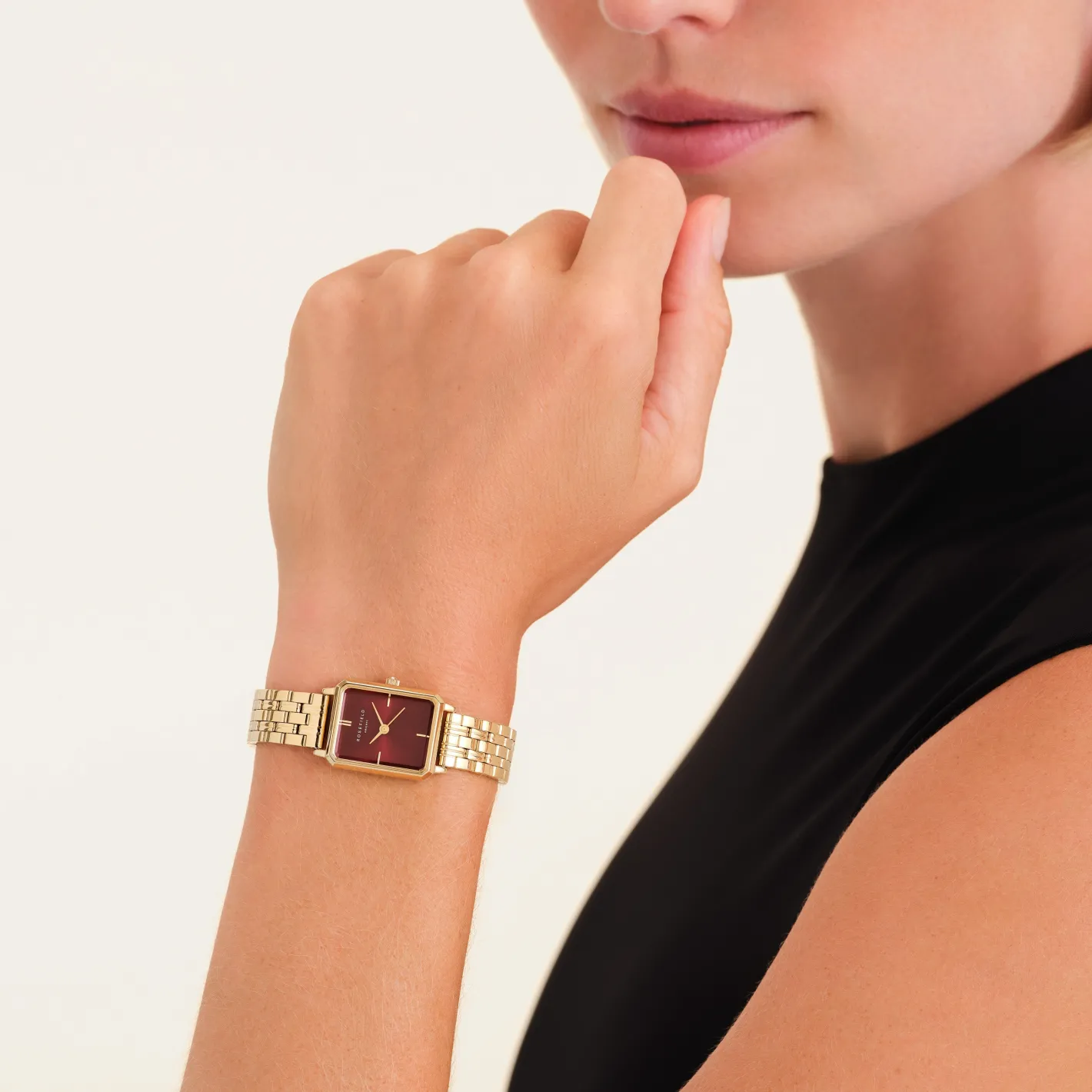 Rosefield Octagon XS Burgundy Discount