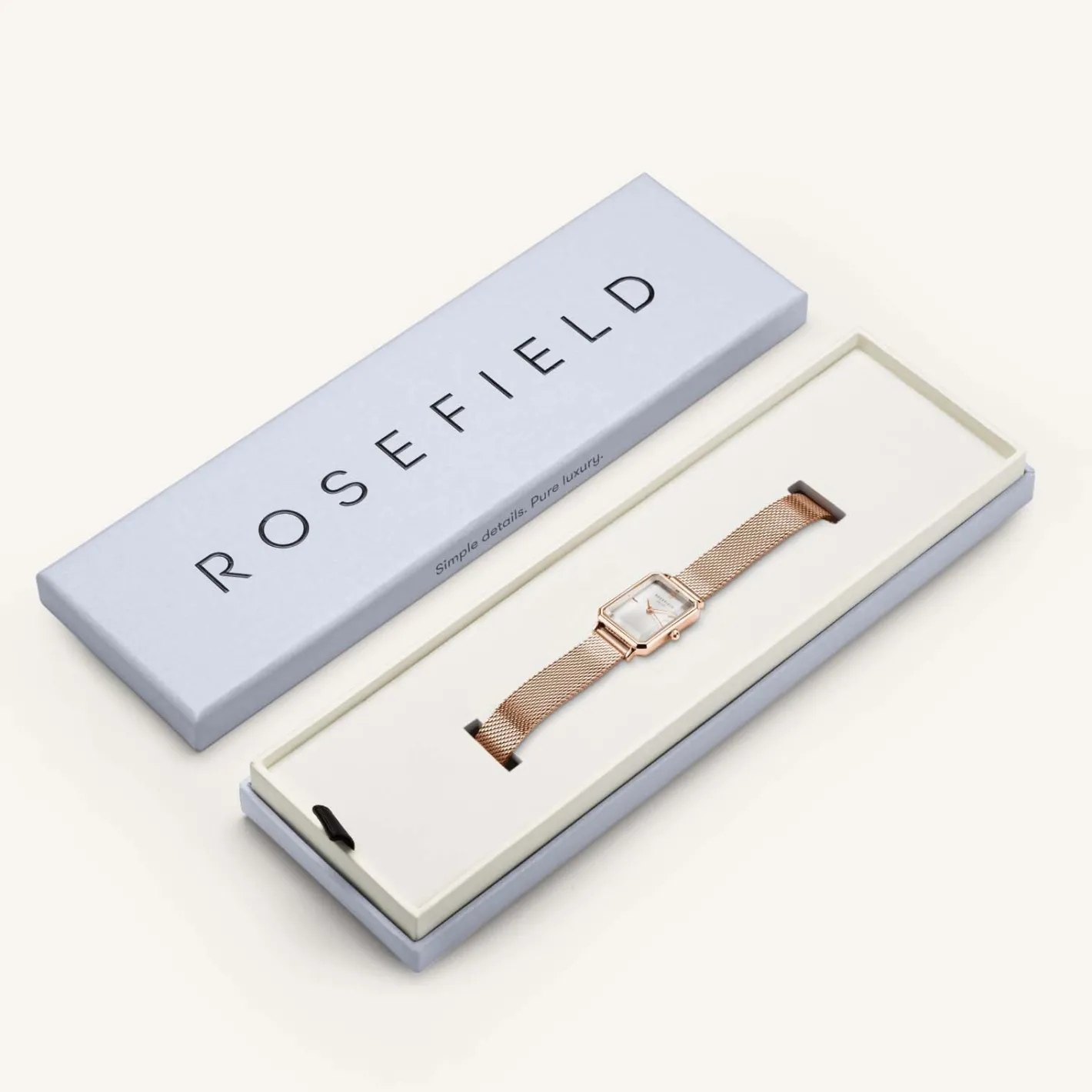 Rosefield Octagon XS Mesh Rose Gold Fashion