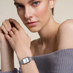 Rosefield Octagon XS Mesh Silver New