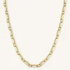 Rosefield Oval Chain Necklace Gold Outlet