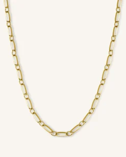 Rosefield Oval Chain Necklace Gold Outlet