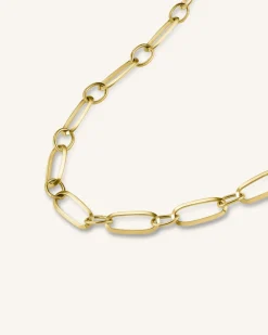 Rosefield Oval Chain Necklace Gold Outlet