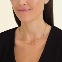 Rosefield Oval Chain Necklace Gold Outlet