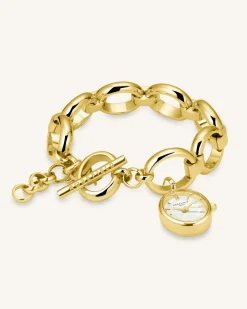 Rosefield Oval Charm Chain Gold Clearance