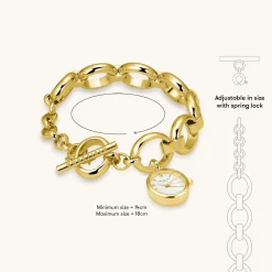 Rosefield Oval Charm Chain Gold Clearance