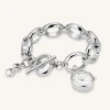 Rosefield Oval Charm Chain Silver Hot