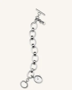 Rosefield Oval Charm Chain Silver Hot