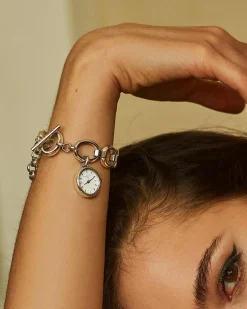 Rosefield Oval Charm Chain Silver Hot