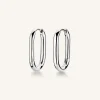 Rosefield Oval Hoops Silver Clearance