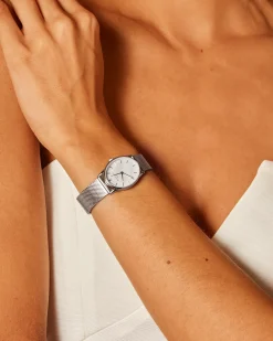 Rosefield Oval Pearl Silver Mesh Outlet