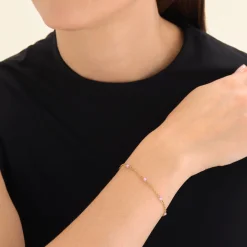 Rosefield Pink Stone Bracelet Outlet
