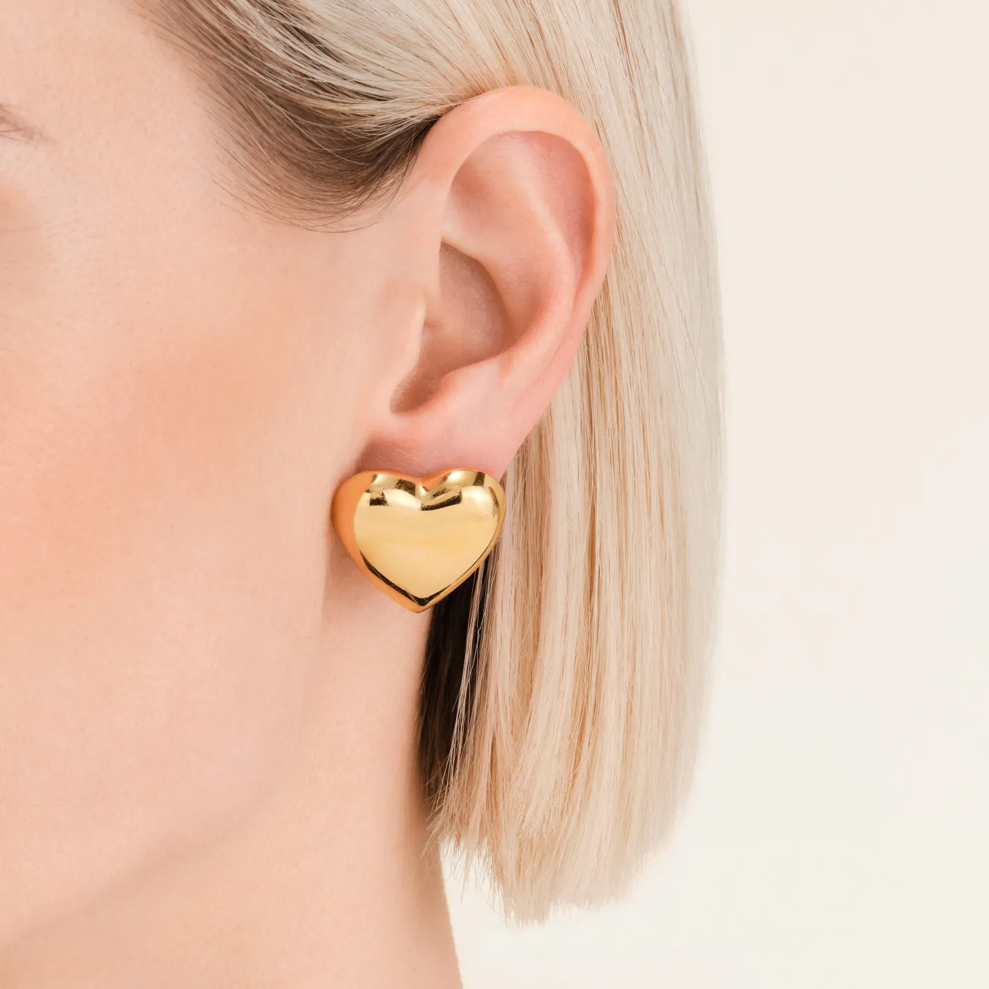 Rosefield Puffy Heart Studs Discount