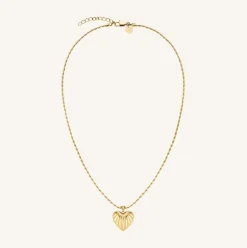 Rosefield Ridged Heart Necklace Online