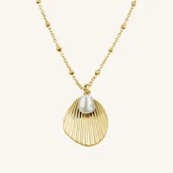 Rosefield Shell and pearl necklace Clearance