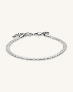 Rosefield Snake Bracelet Silver New