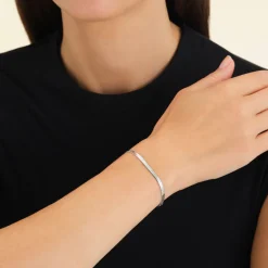 Rosefield Snake Bracelet Silver New