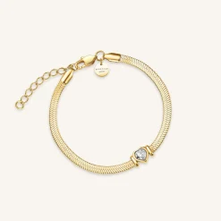 Rosefield Snake Heart Bracelet New