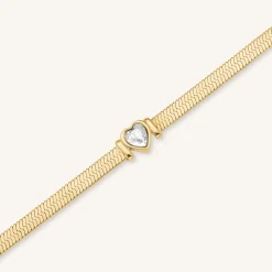 Rosefield Snake Heart Bracelet New