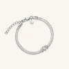 Rosefield Snake Heart Bracelet Silver Discount