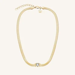Rosefield Snake Heart Choker New