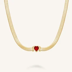 Rosefield Snake Heart Choker New