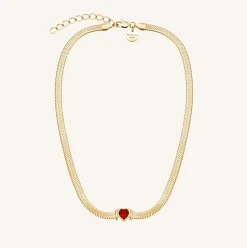 Rosefield Snake Heart Choker New