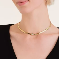 Rosefield Snake Heart Choker New