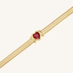 Rosefield Snake Heart Choker New