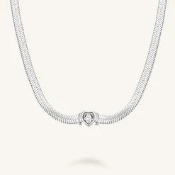 Rosefield Snake Heart Choker Silver Sale