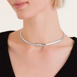 Rosefield Snake Heart Choker Silver Sale