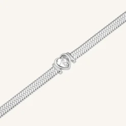 Rosefield Snake Heart Choker Silver Sale