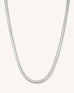 Rosefield Snake Necklace Silver Fashion