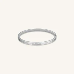 Rosefield Striped Crystals Bangle Discount