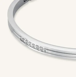 Rosefield Striped Crystals Bangle Discount