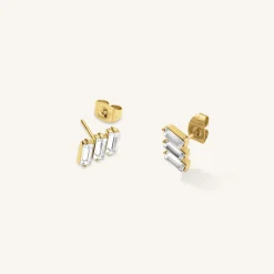 Rosefield Triple Baguette Studs Fashion