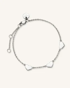 Rosefield Triple Heart Bracelet Discount