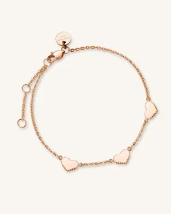 Rosefield Triple Heart Bracelet Discount