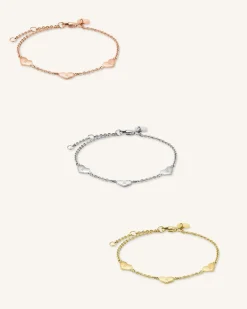 Rosefield Triple Heart Bracelet Discount