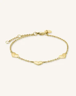 Rosefield Triple Heart Bracelet Discount