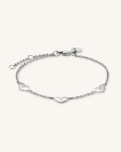 Rosefield Triple Heart Bracelet Discount