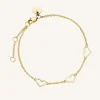 Rosefield Triple Heart Bracelet Gold Sale