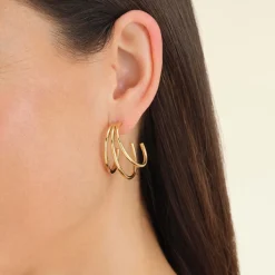 Rosefield Triple Hoop Gold New